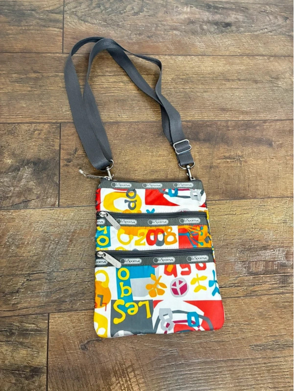 LeSportsac  Crossbody Bag Multicolored Graphic Print Vintage 2008